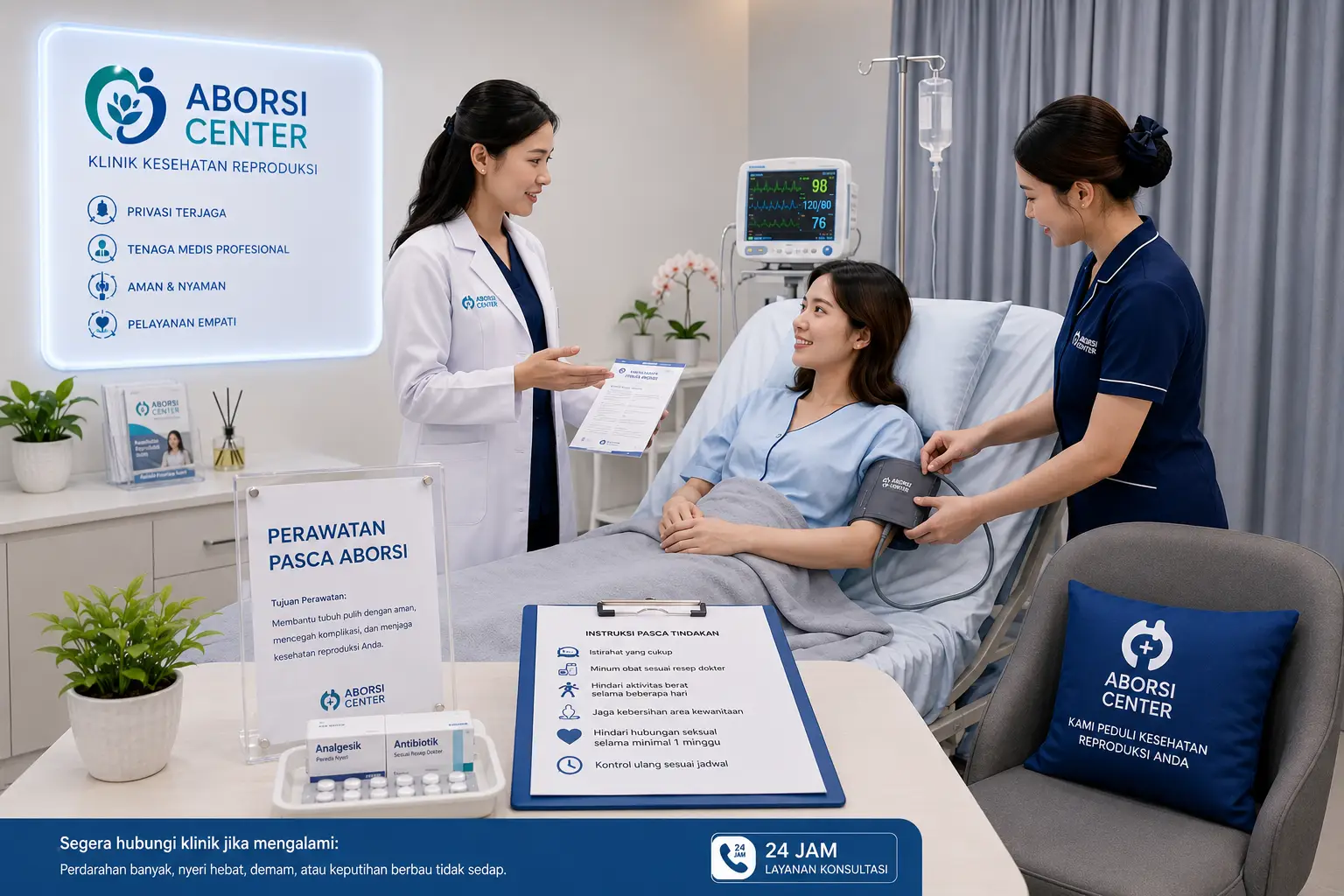 Perawatan pasca aborsi di Klinik Aborsi Center
